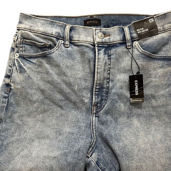 NWT Express mom jean super high rise size 12r - Picture 2 of 6